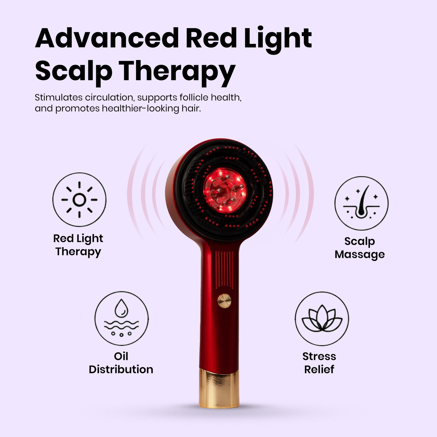 Red Light Therapy Scalp Massager